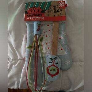 Star Wars Mandalorian Baby Yoda 100% Cotton 3 Piece Kitchen Set